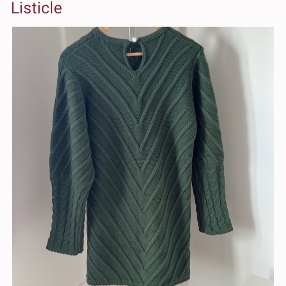 Listicle Sweater Dress Green - Picture 8 of 8
